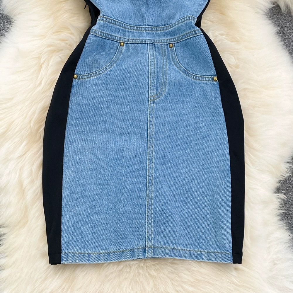 Starting over denim dress DBC49 images
